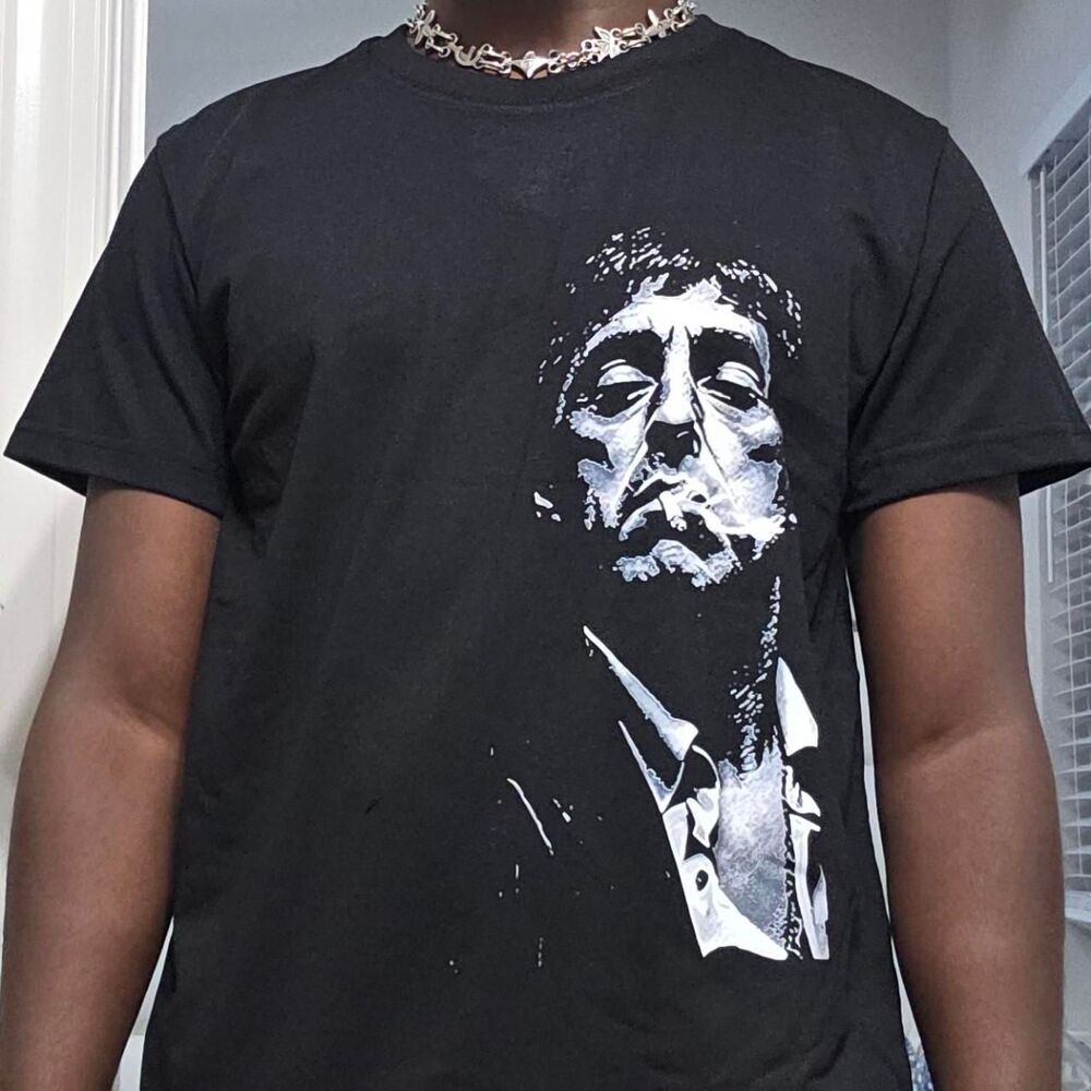 Scarface Tony Montana Black Graphic T-Shirt Movie Tee